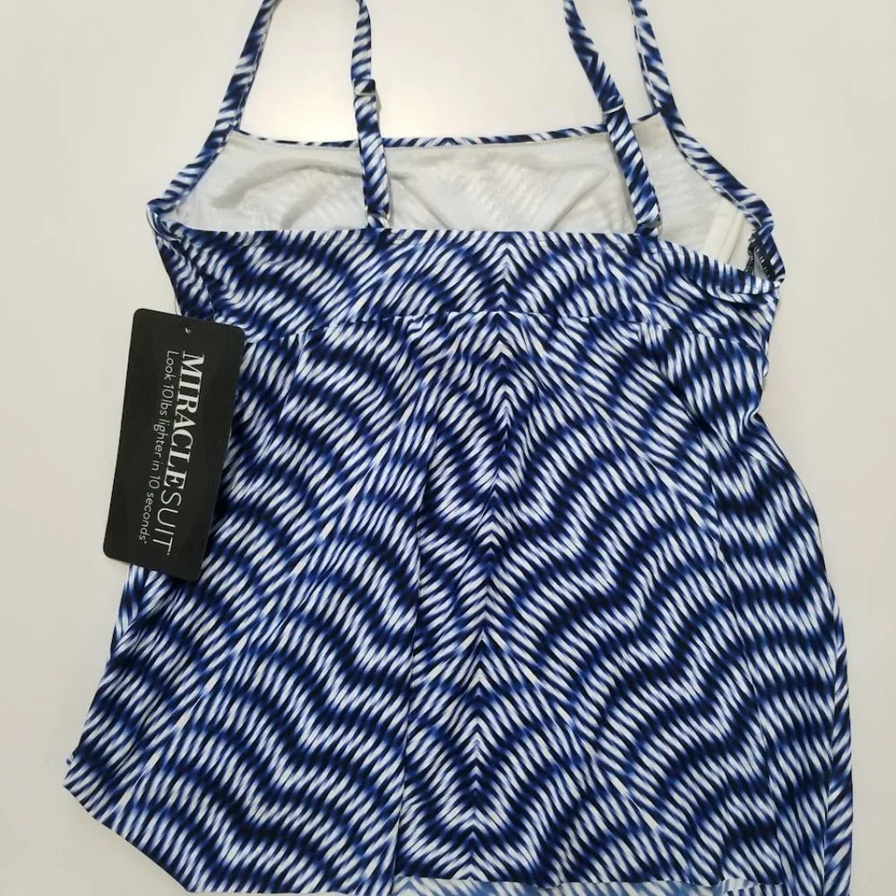 Miraclesuit Hypnotique Kami Tankini Swim Top Size 12